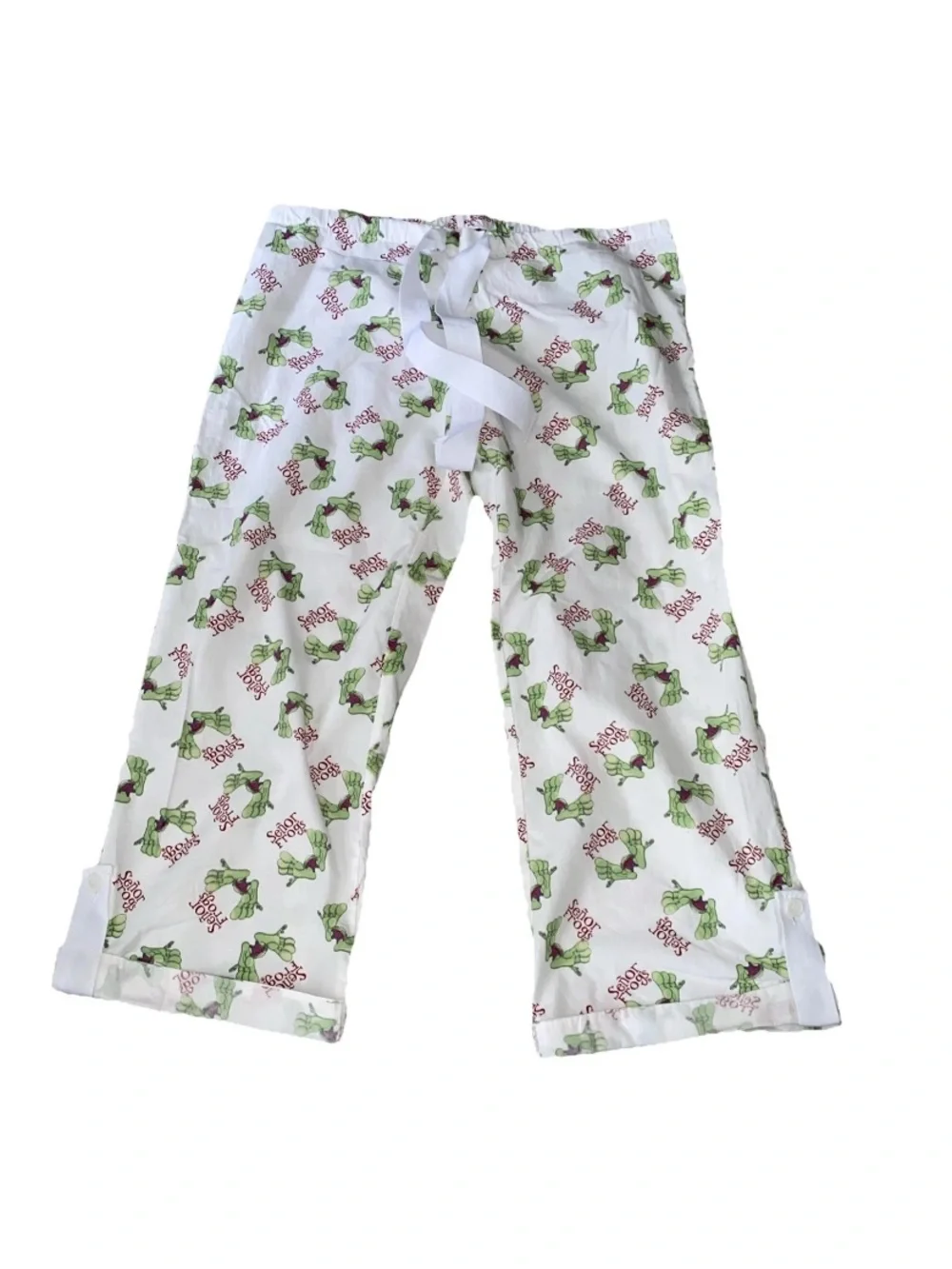 Senor‎ Frogs Bahamas Sleepwear Pajama Bottoms Frogs Feet Size Large Cotton